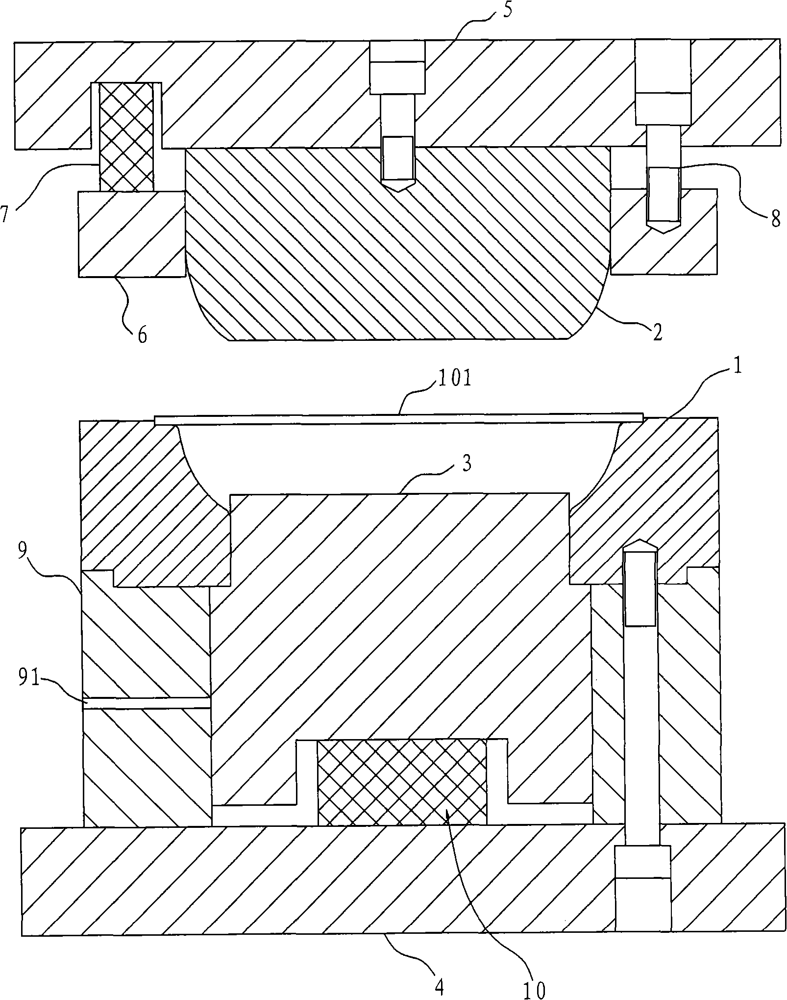 Post forming method of aluminum pot body