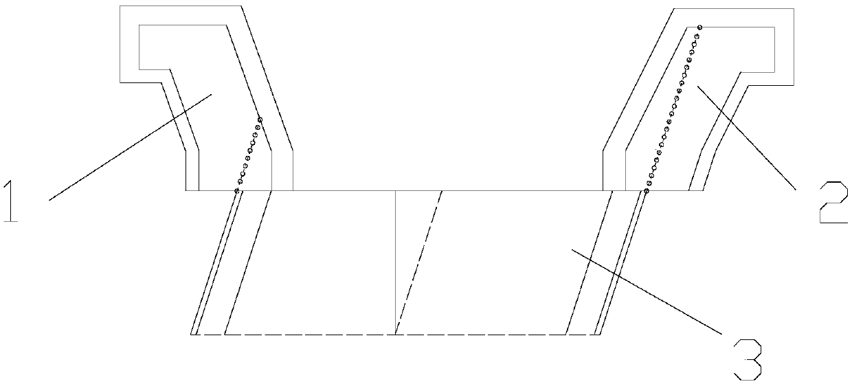 Railroad business line box bridge extension construction method