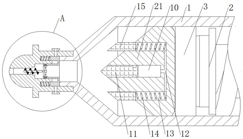 Nozzle special for injection molding of airplane seat plastic product