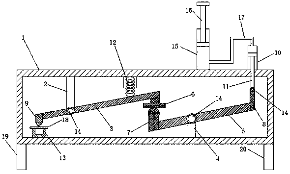 Double-lever force application type stamping machine