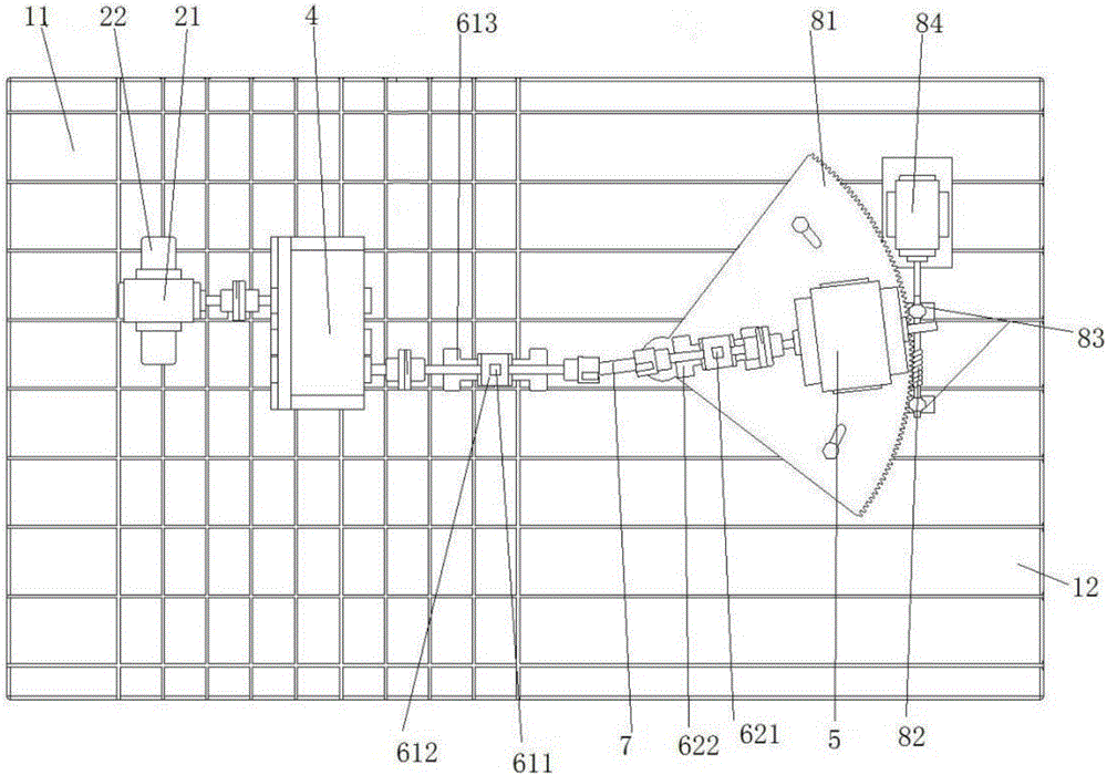 Large-torque large-deflection-angle universal coupling testing stand