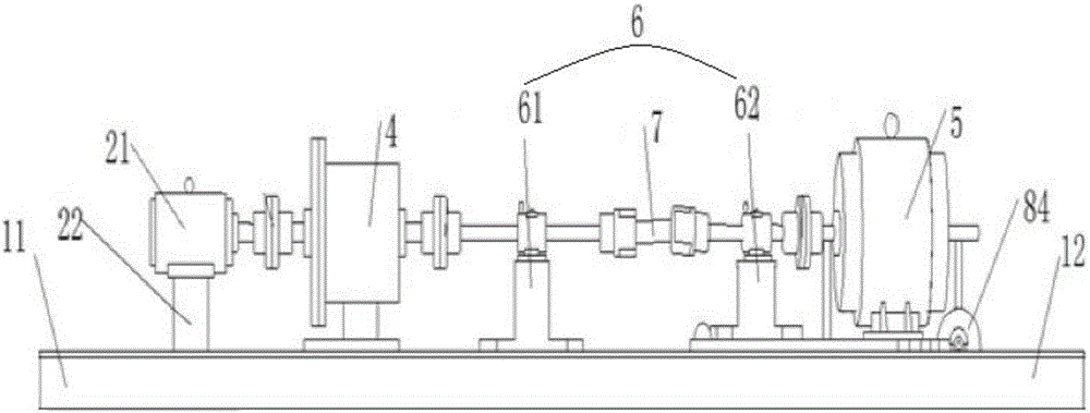 Large-torque large-deflection-angle universal coupling testing stand