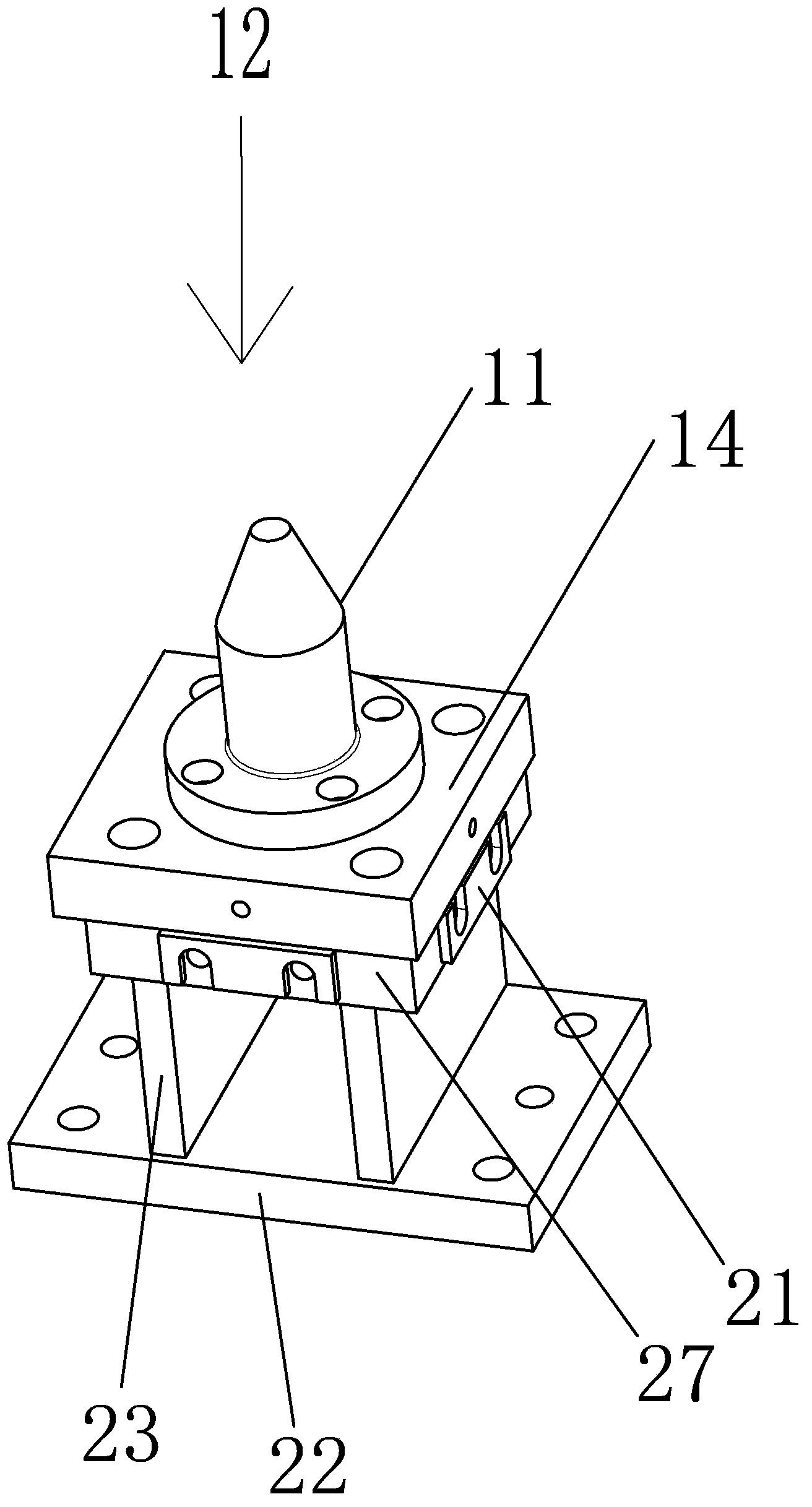 Rotation type steering column sub-packing platform