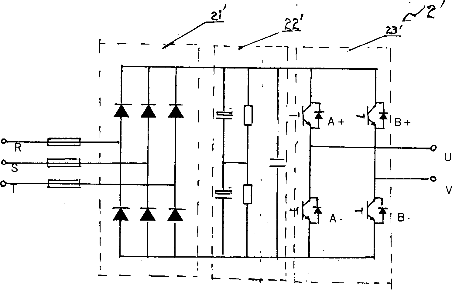 No-harmonic wave pollution high voltage large power frequency converter