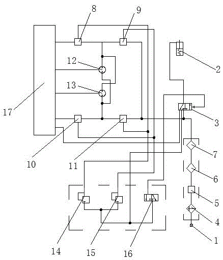 Stepless speed regulating control system of pneumatic monorail crane