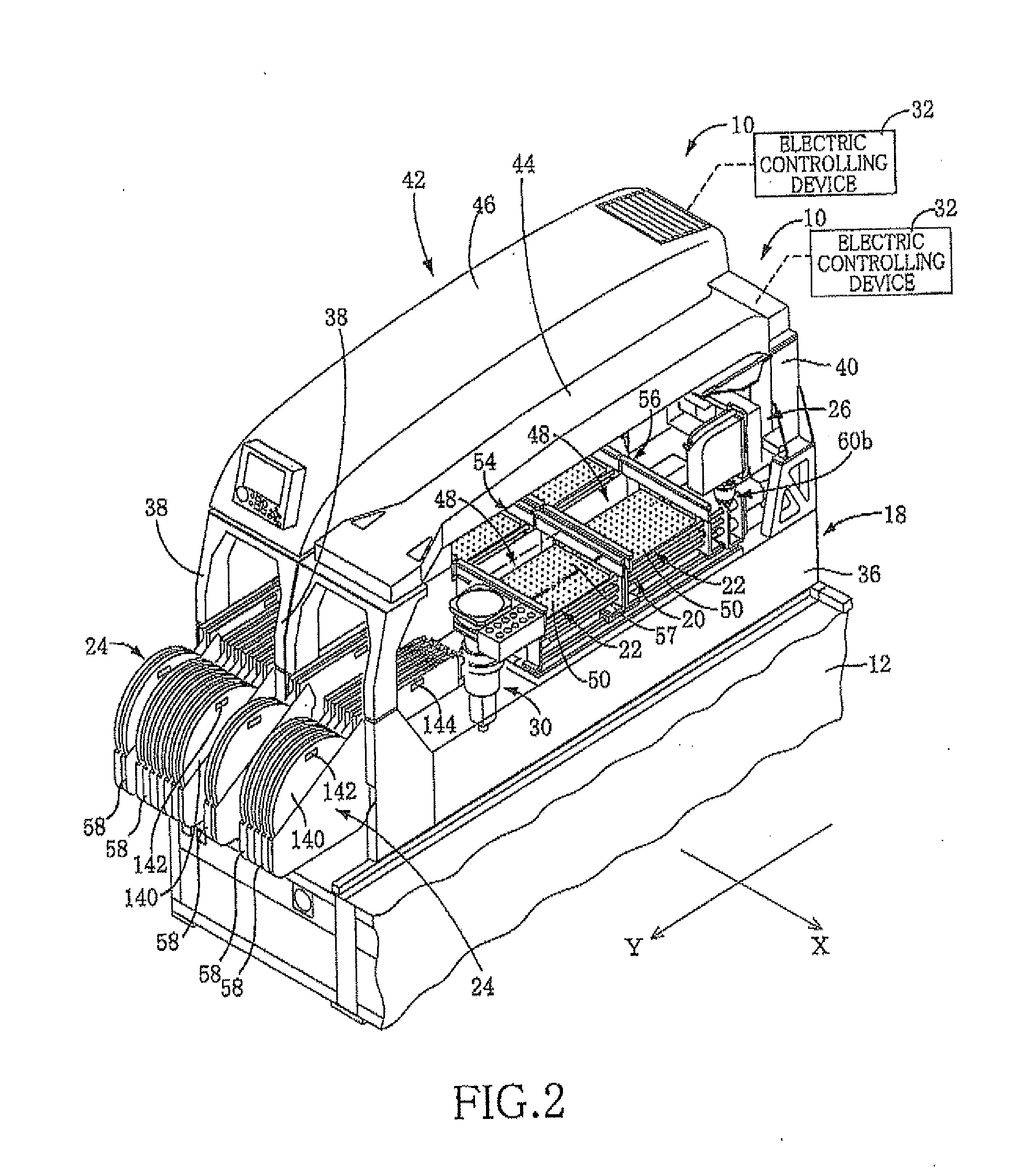 Electronic-circuit assembling process and electronic-circuit assembling system