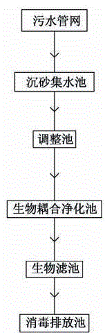 Biological coupled nitrogen and phosphorus removed sewage purification and regeneration treatment method and system