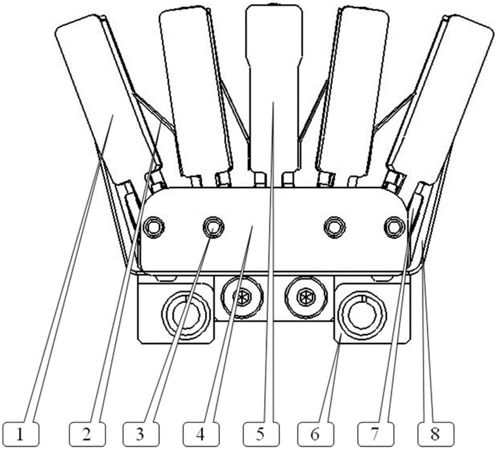 Finger probe unit of floating magnetic flux leakage detection device in pipeline