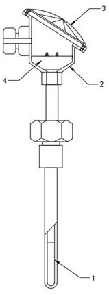 Manufacturing process of multi-protection temperature sensor