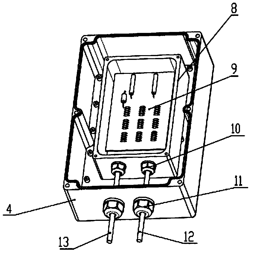 Waterproof type sealing box for on-line monitoring on high voltage electric appliance