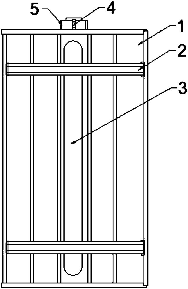 Ore conveying hopper based on the reinforcing plates