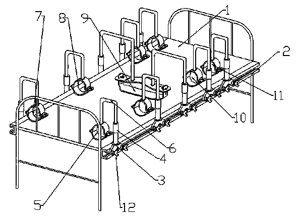 Manic psychiatric patient binding bed