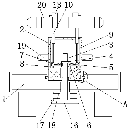 Adjustable clamping mechanism for gear chamfering processing and clamping method thereof