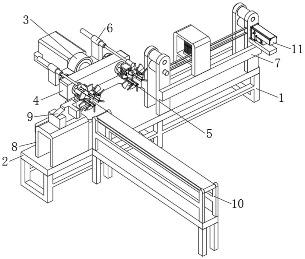 Rapid winding and bundling integrated device for fire hose production