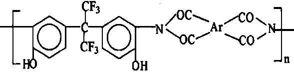 Thermosetting compound fluorine-containing polyimide resin and preparation method thereof