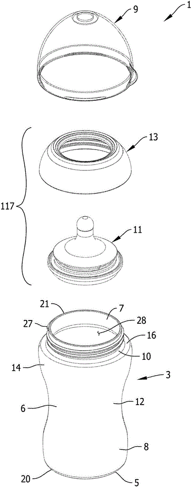 An infant bottle assembly having a vented nipple