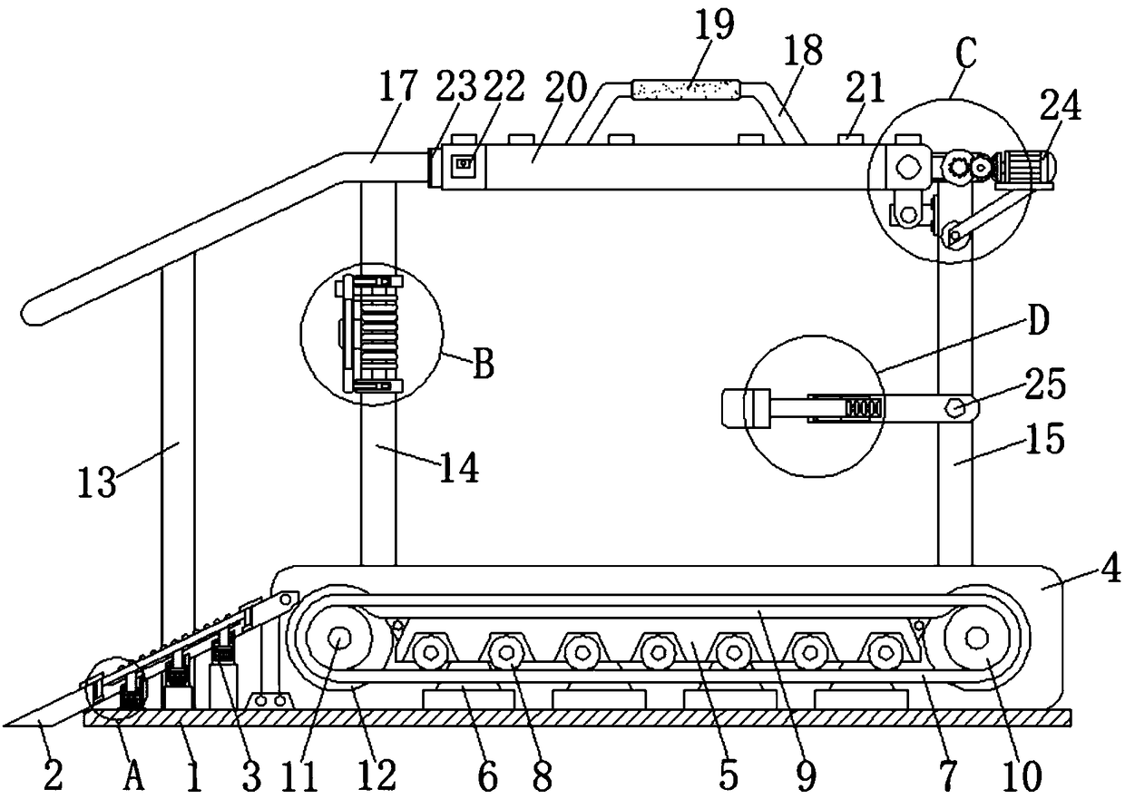 Indoor blind person directional walking training device for simulating internal clock orientation method