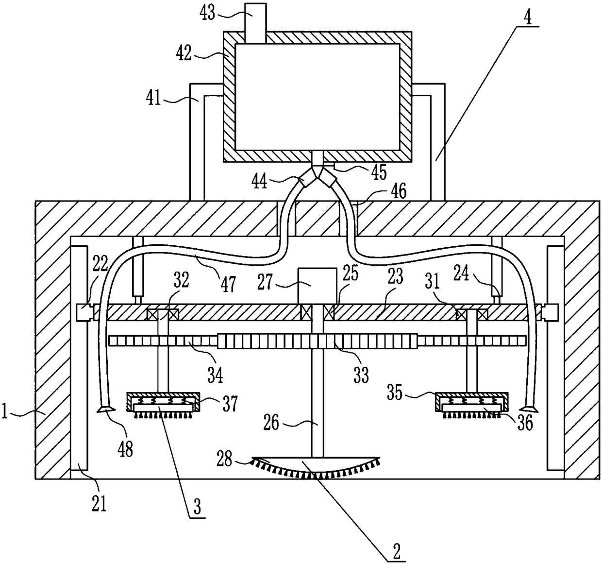 Cleaning device for squatting pan