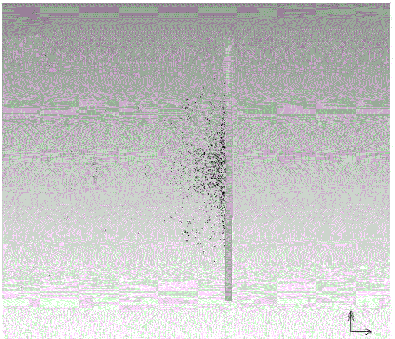 Test device and method for acquiring impact crater samples different in size and distribution at time