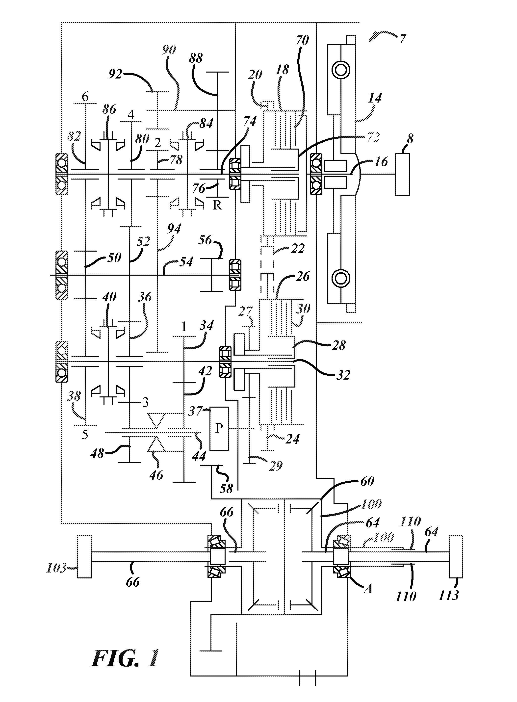 Power transfer unit (PTU) assembly with hydraulically actuated disconnect rear output shaft