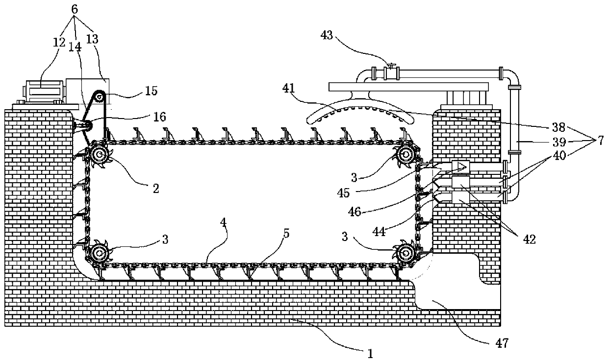 Efficient nonmetal-chain type mud scraper