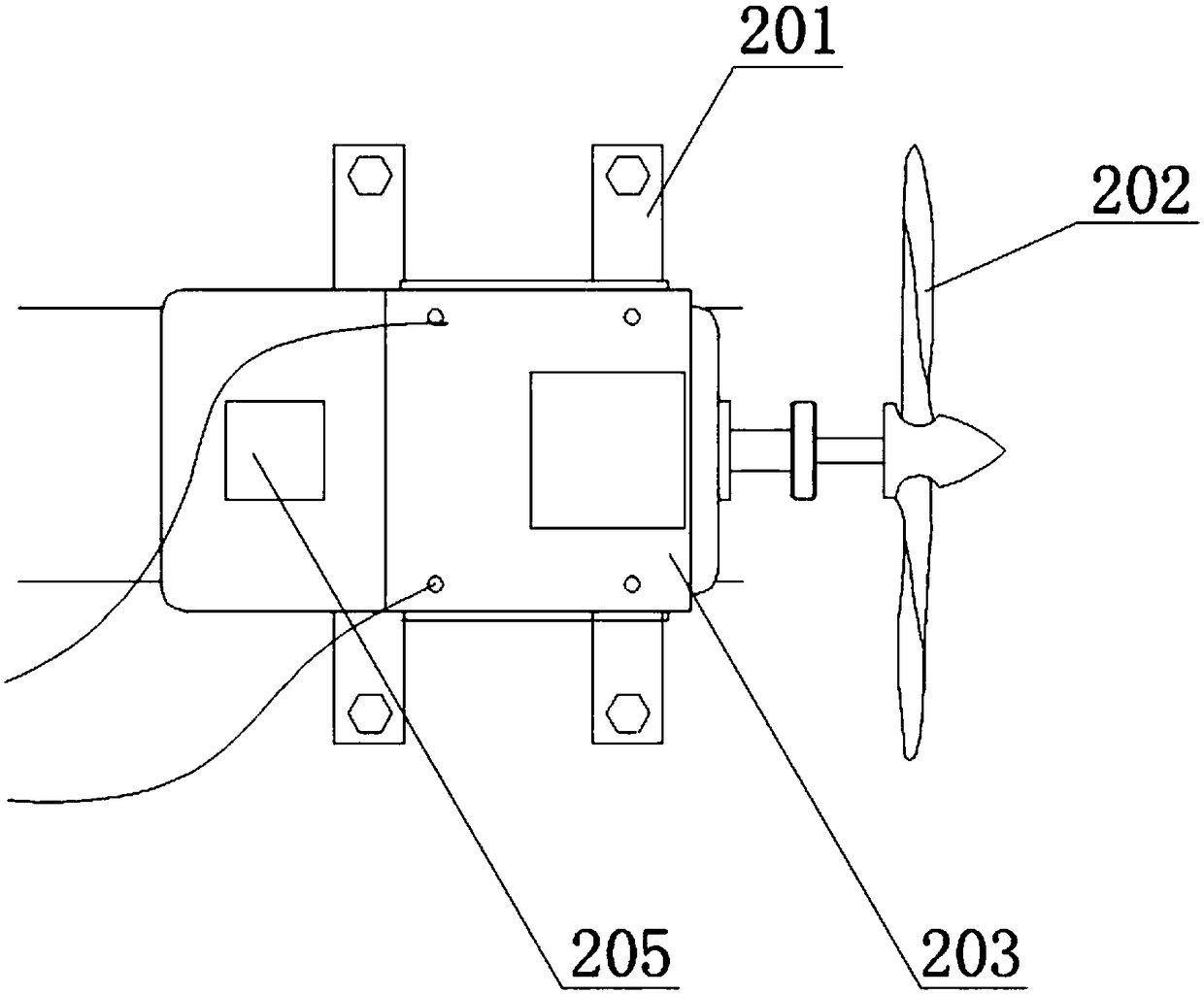 Auxiliary side scan sonar operation device