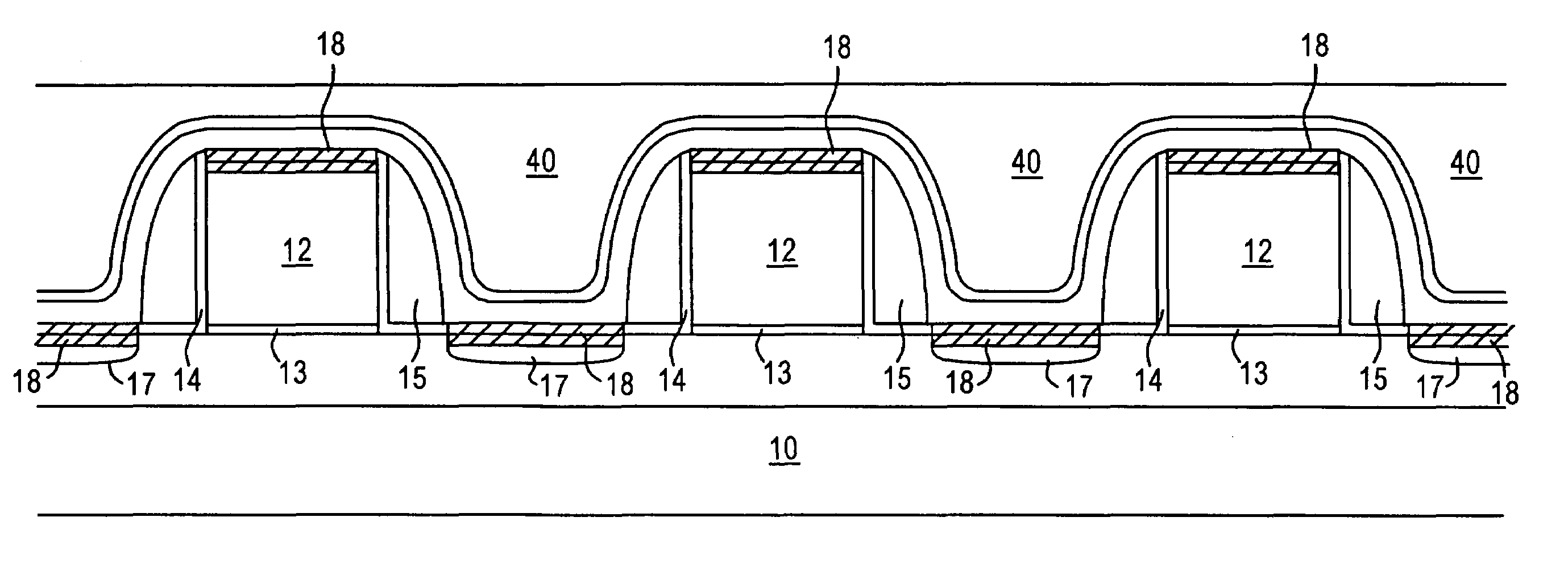 In-situ nitride/oxynitride processing with reduced deposition surface pattern sensitivity