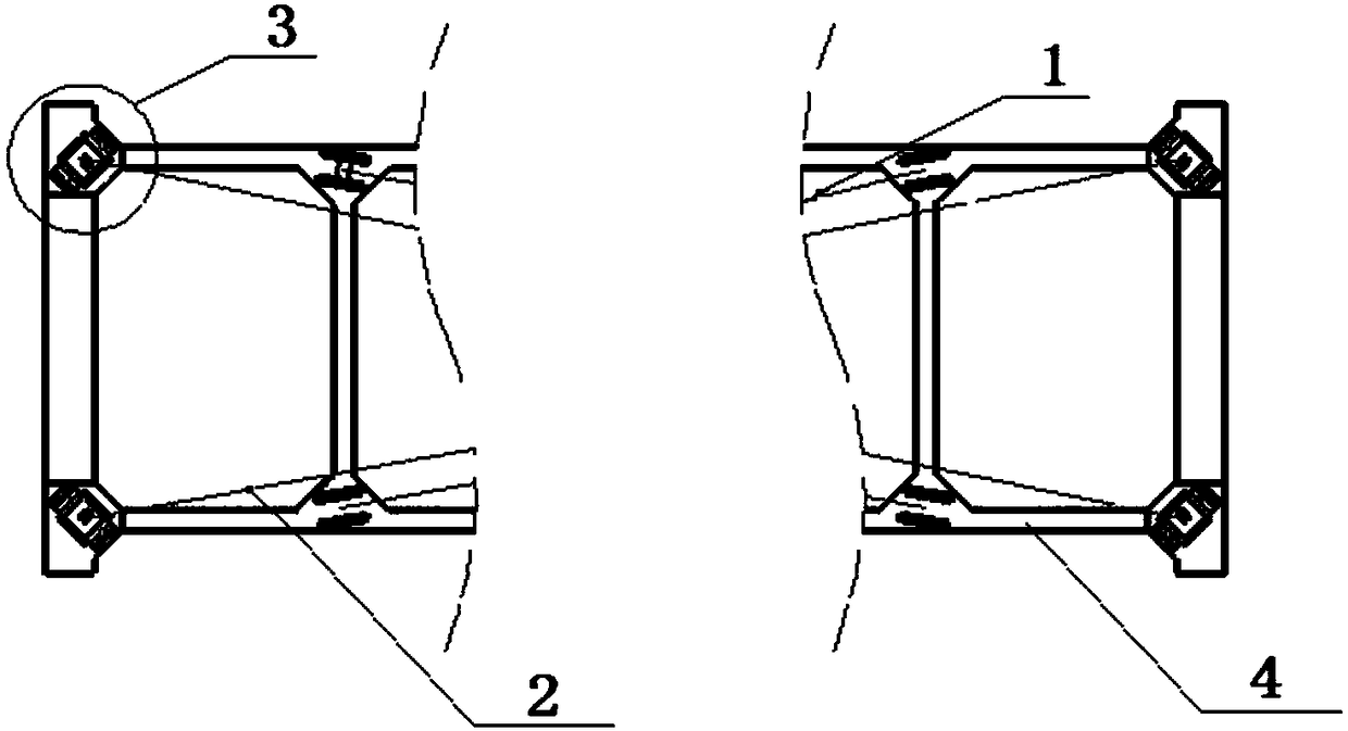 A push-lock type unpowered container spreader and its application