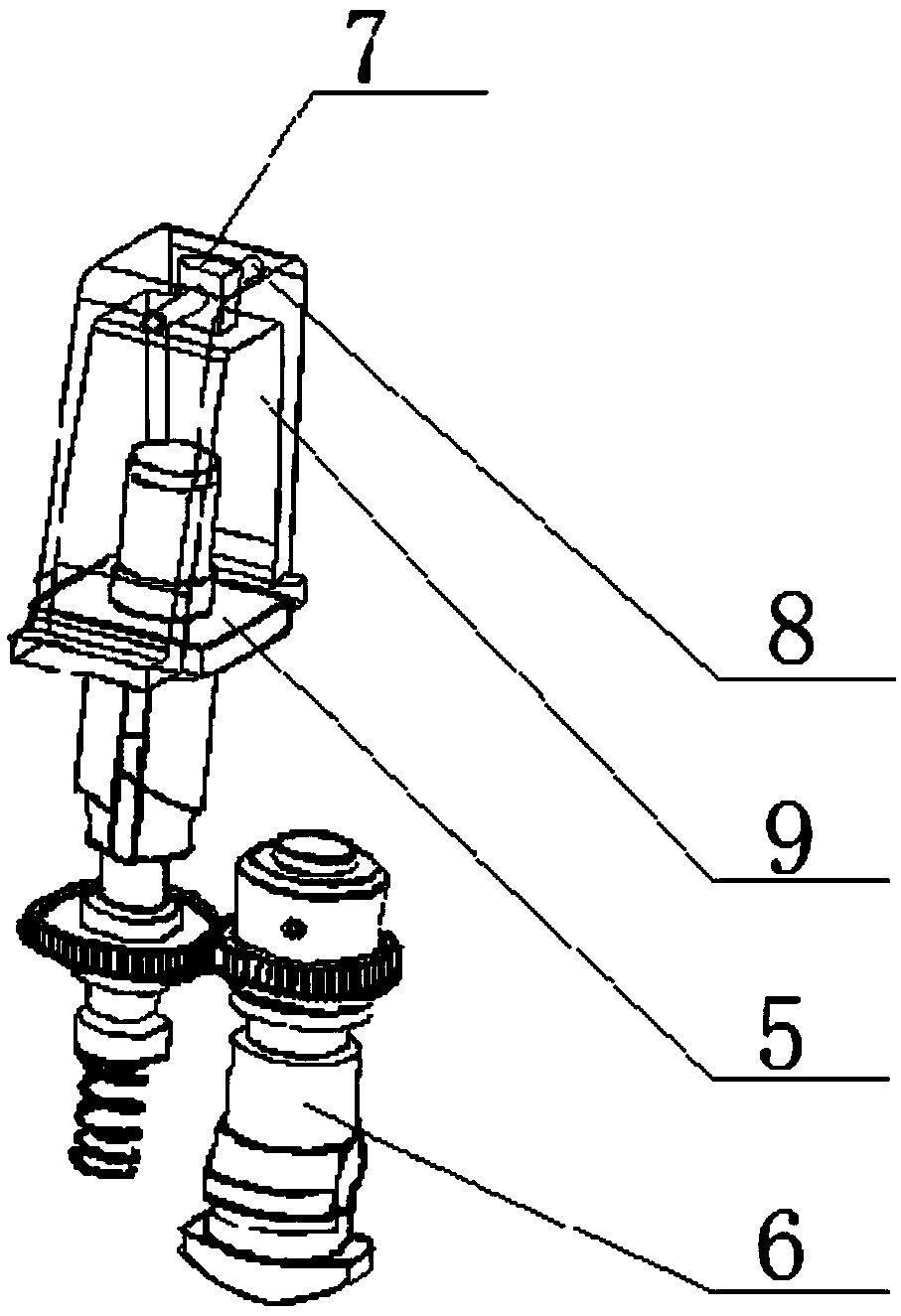 A push-lock type unpowered container spreader and its application