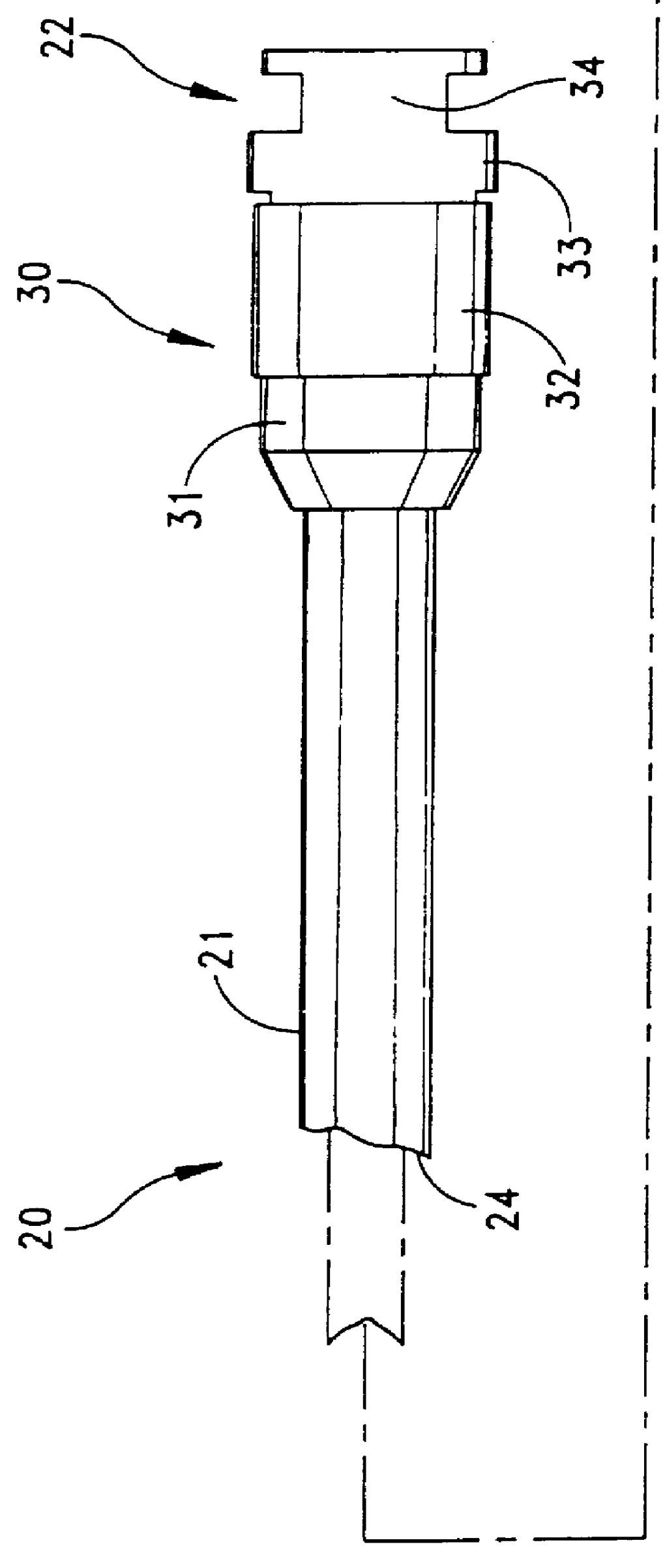 Retention mechanism for catheter with distal anchor