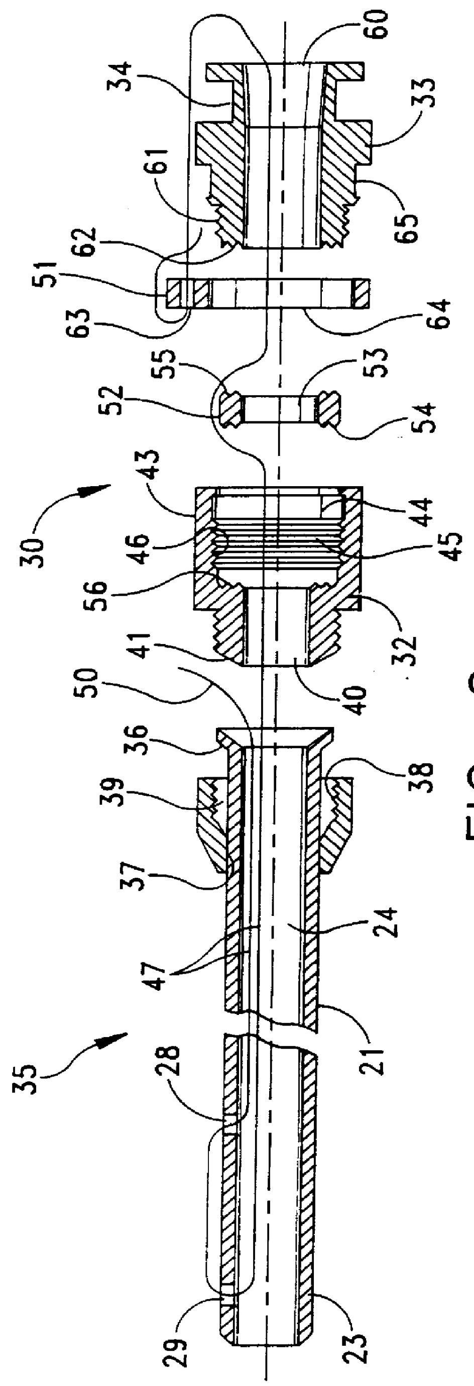 Retention mechanism for catheter with distal anchor