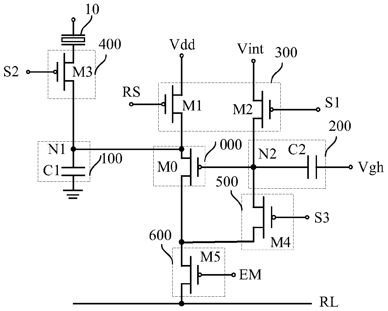 Fingerprint identification driving circuit, module, touch screen and driving method