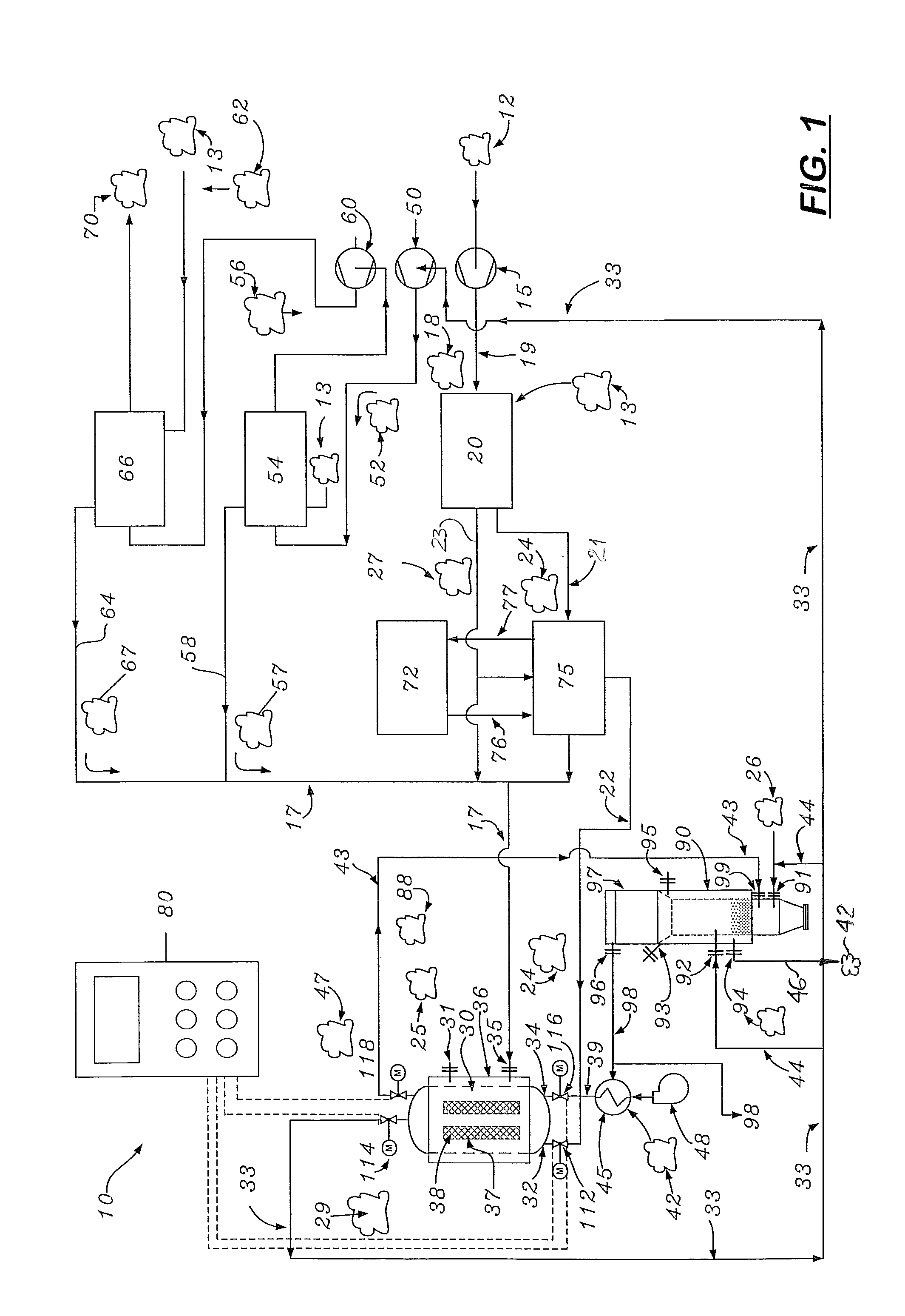 System and method extracting and employing compression heat in biogas treatment plant equipment