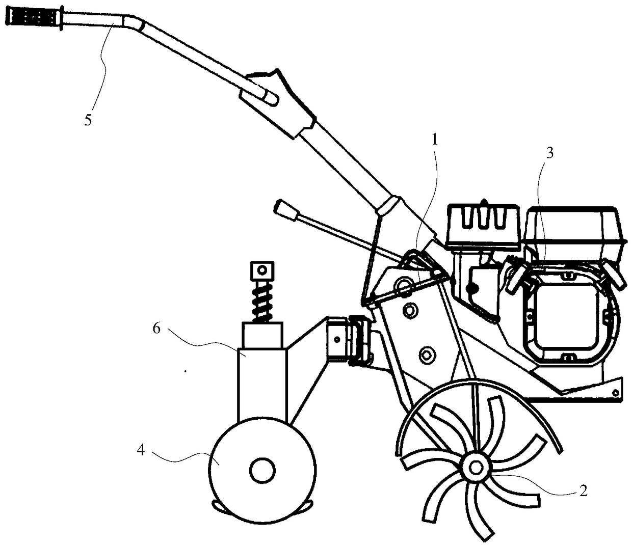 Miniature rotary tillage weeding machine