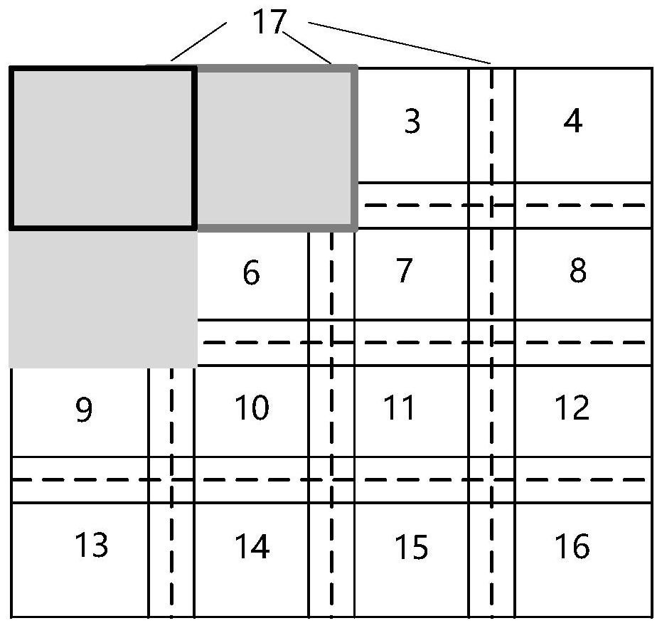 Splicing and fusion method for numerical simulation calculation results of flow field partitions of wind power plant