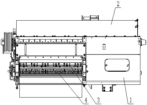 Threshing device of tangential-transverse flow grain combine harvester