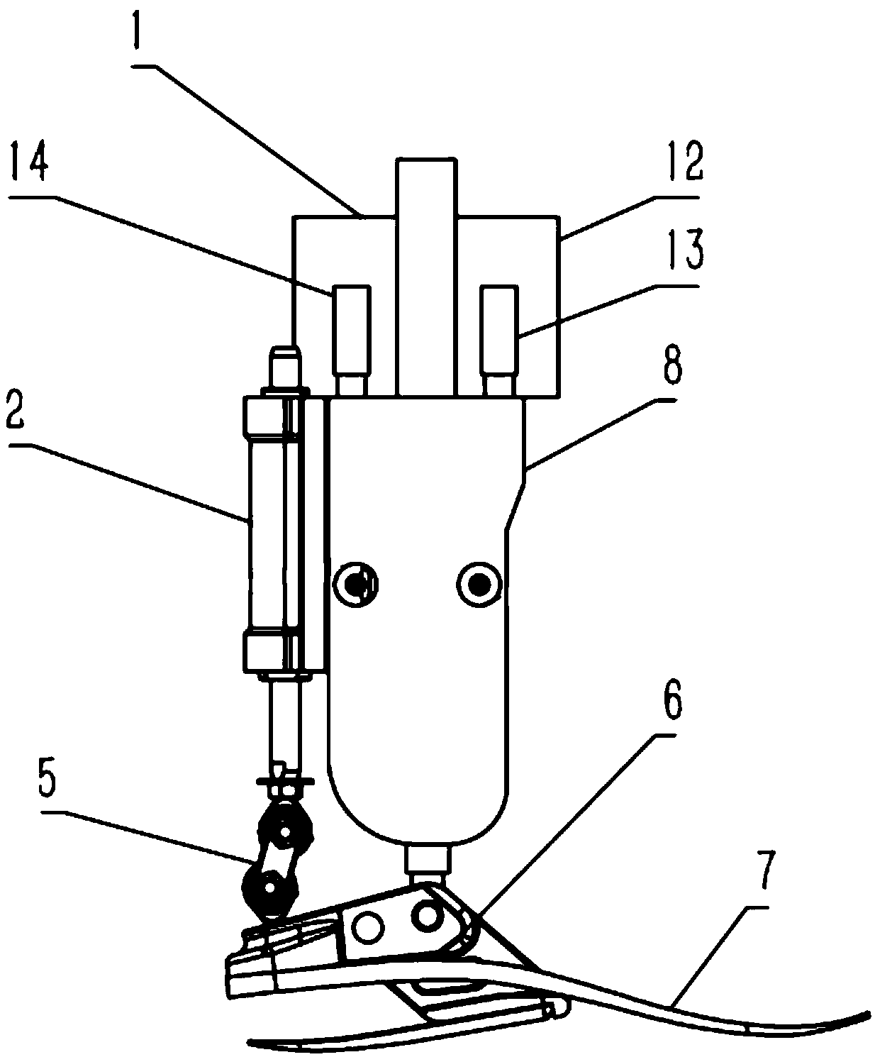 A single-degree-of-freedom active ankle prosthesis based on a closed hydraulic drive system