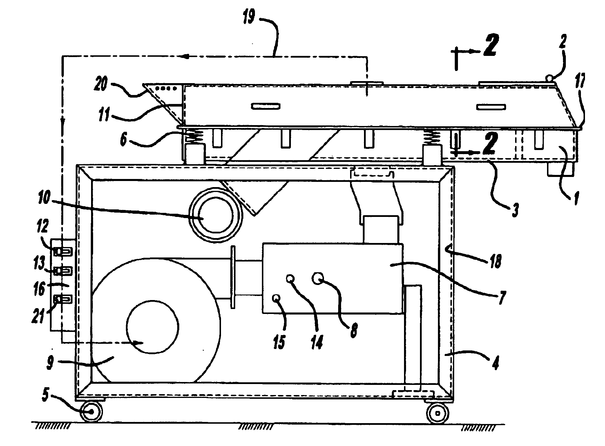 Continuous vibro fluidized bed roaster using flue gas