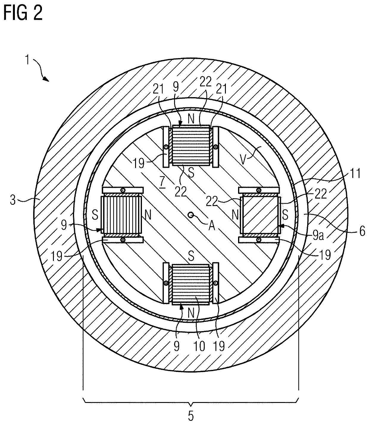 Rotor, machine and method for magnetization