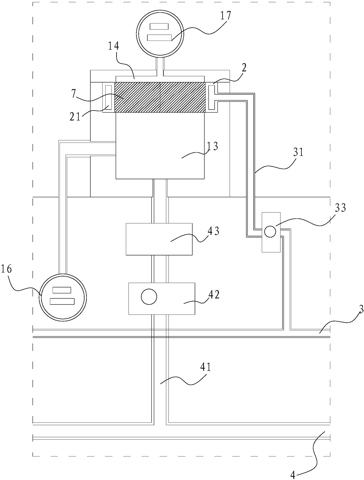 Device and method for testing gas permeability of concrete