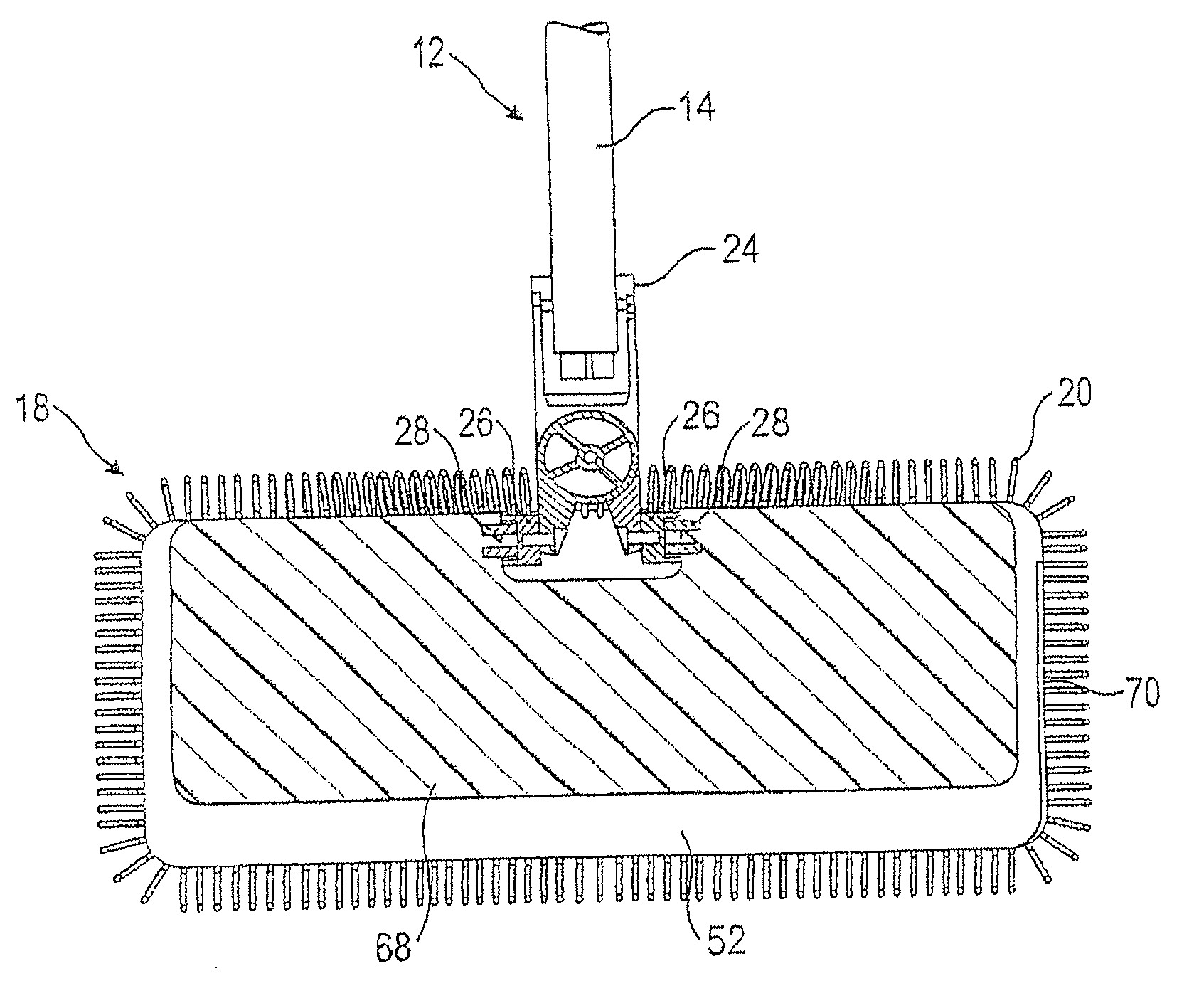 Hand-operated cleaning device and mop cover