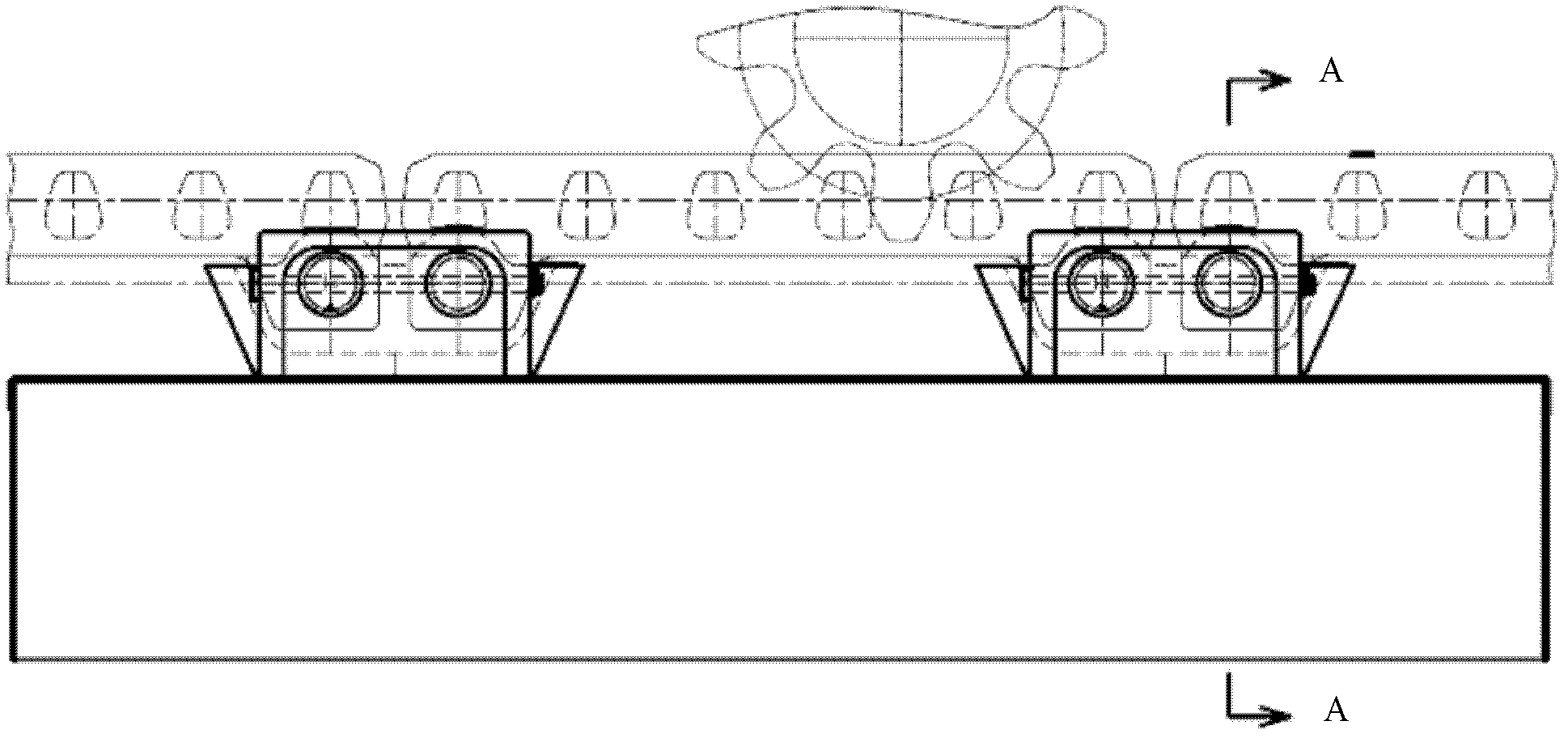 Adjustable coal mining machine rail