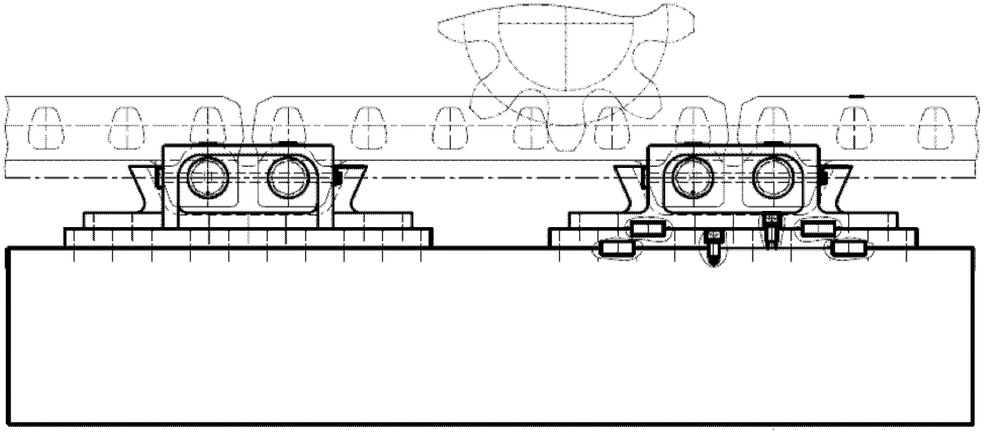 Adjustable coal mining machine rail