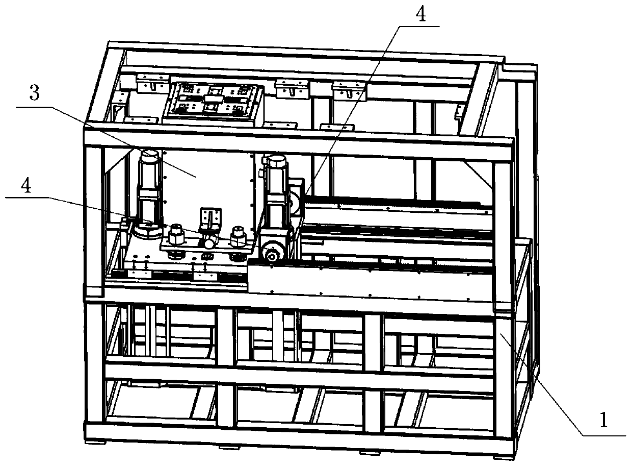 Workbench transferring and conveying system used for large-sized SLM equipment