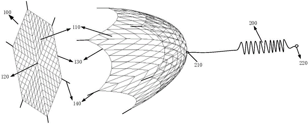 Storing and packaging method for hexagonal rope net