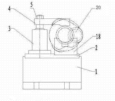 Automatic clamping device for milling crankshaft key groove