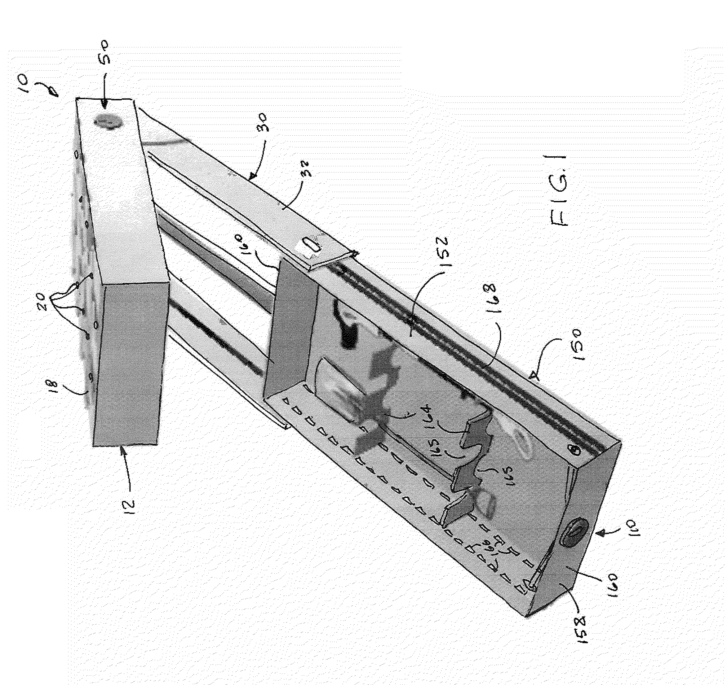 Overhead storage system having telescopic storage container