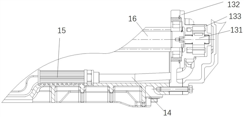 A transmission lubricating cooling system