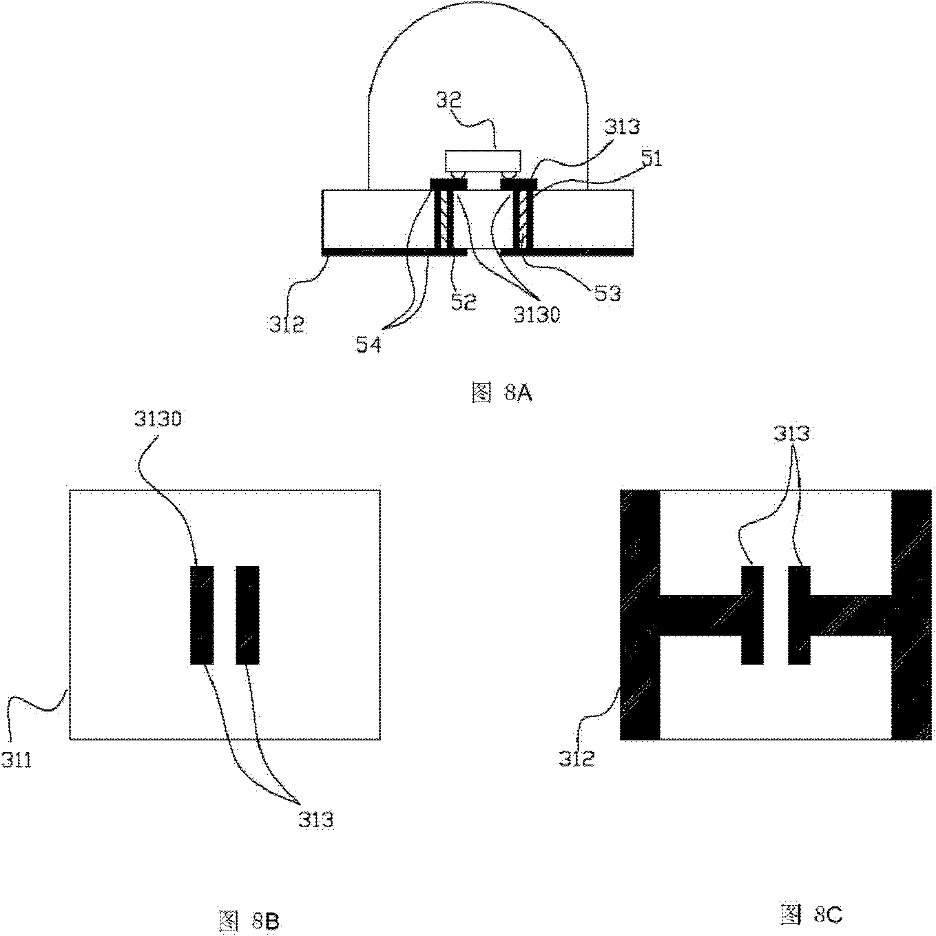 Surface mounted device (SMD) light emitting diode (LED) device and display module thereof for outdoor display screen