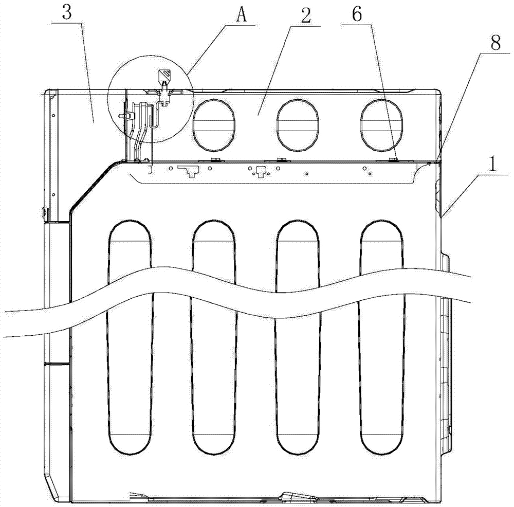 Washing machine countertop locking device and washing machine